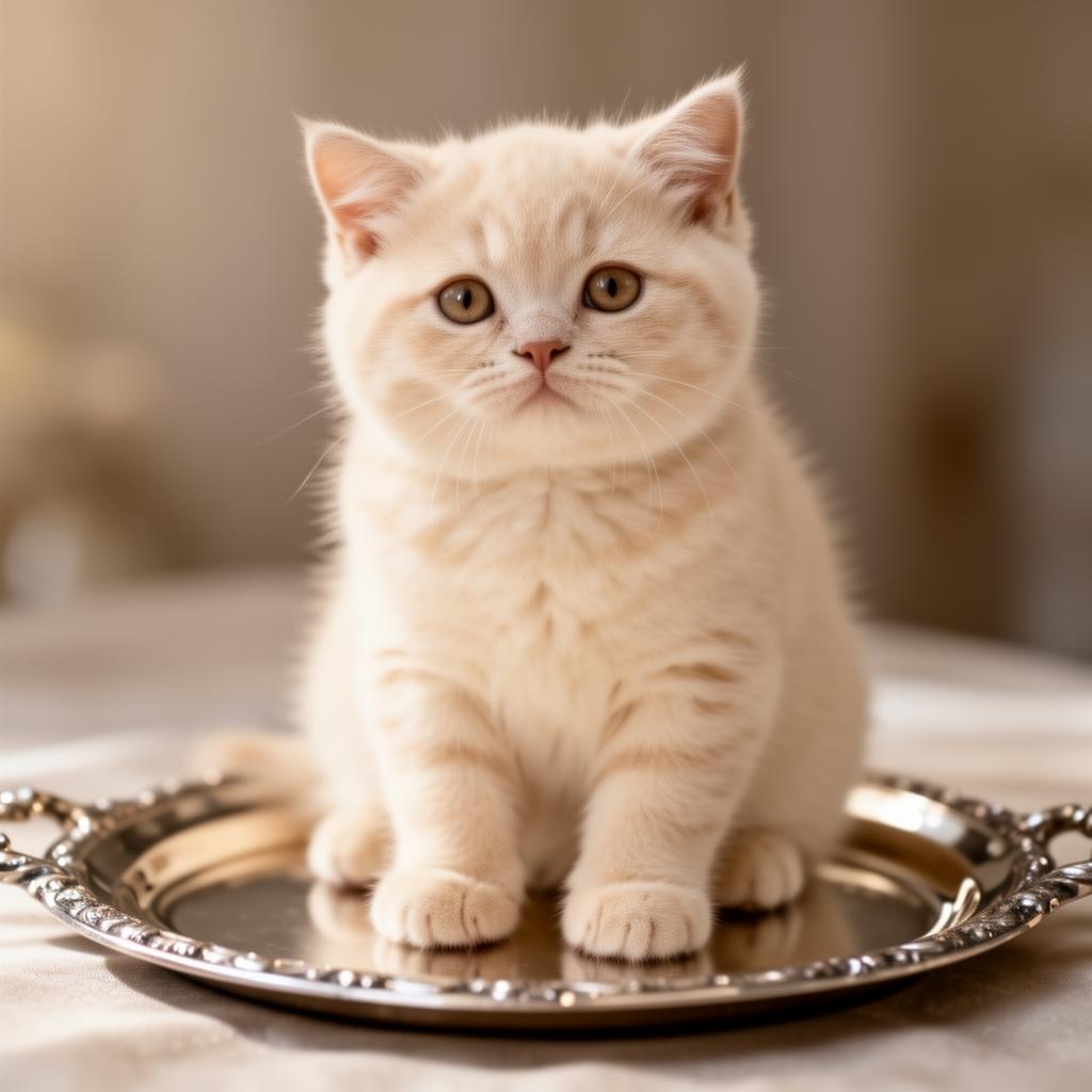 Portrait of Clementine, a British Shorthair kitten
